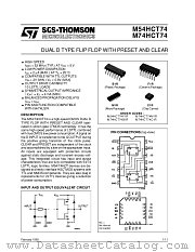 M54HCT74 datasheet pdf ST Microelectronics