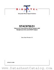 STAC975X datasheet pdf SigmaTel