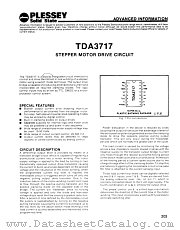 TDA3717 datasheet pdf GEC Plessey Semiconductors