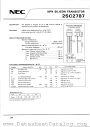 2SC2787 datasheet pdf NEC