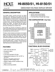 HI-8051 datasheet pdf Holt Integrated Circuits