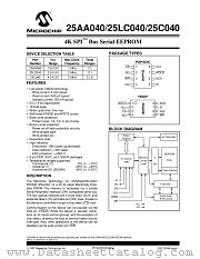 24AA040-EST datasheet pdf Microchip
