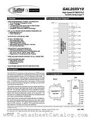 GAL20XV10B-15LP datasheet pdf Lattice Semiconductor