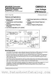 CMX631A datasheet pdf CML