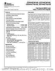 CD74HC40105MT datasheet pdf Texas Instruments