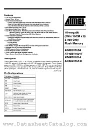 AT49BV1604T-11UI datasheet pdf Atmel