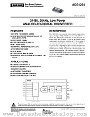 ADS1254E datasheet pdf Burr Brown