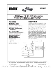 ADS800U (SOIC) datasheet pdf Burr Brown