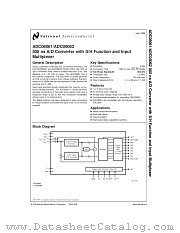 ADC08062BIN datasheet pdf National Semiconductor
