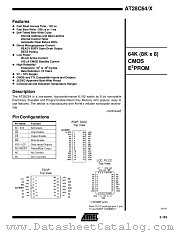 AT28C64E-25PI datasheet pdf Atmel
