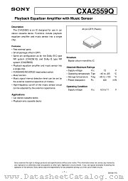 CXA2559 datasheet pdf SONY