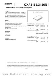 CXA3185 datasheet pdf SONY