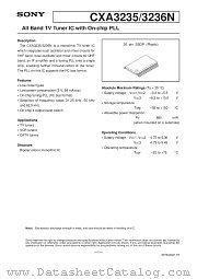 CXA3235 datasheet pdf SONY
