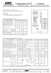 KTB631 datasheet pdf Korea Electronics (KEC)