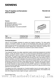 TDA5931 datasheet pdf Siemens
