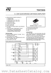 TDA7384 datasheet pdf ST Microelectronics