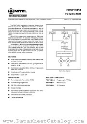 PDSP16350 datasheet pdf Mitel Semiconductor