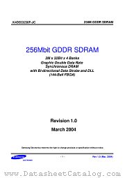 K4D553238F-JC datasheet pdf Samsung Electronic