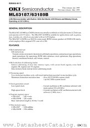 ML63189B datasheet pdf OKI electronic eomponets