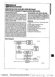 NM93C56EM datasheet pdf National Semiconductor