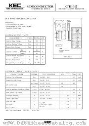 KTD1028V datasheet pdf Korea Electronics (KEC)