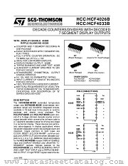 HCC4026B datasheet pdf ST Microelectronics