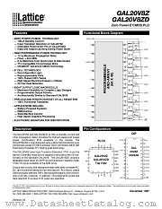 GAL20V8ZD-12QP datasheet pdf Lattice Semiconductor