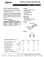 BYW51-150 datasheet pdf Intersil