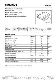 BCP70 datasheet pdf Siemens