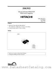 2SK2922 datasheet pdf Hitachi Semiconductor
