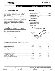 RURG30120 datasheet pdf Intersil