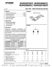RURG30100CC datasheet pdf Intersil