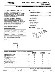 RURH1560C datasheet pdf Intersil