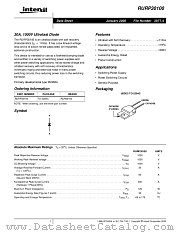 RURP30100 datasheet pdf Intersil