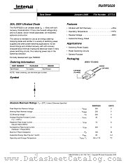 RURP3020 datasheet pdf Intersil
