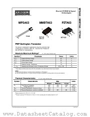 PZTA63 datasheet pdf Fairchild Semiconductor