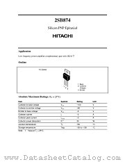 2SB874 datasheet pdf Hitachi Semiconductor