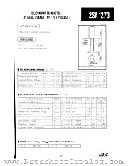 2SA1273 datasheet pdf Korea Electronics (KEC)