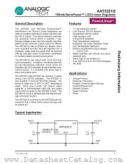 AAT32212 datasheet pdf ANALOGIC TECH
