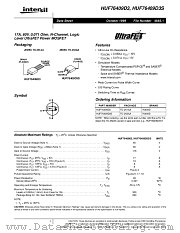 HUF76409D3 datasheet pdf Intersil
