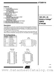 AT28BV16-25SI datasheet pdf Atmel