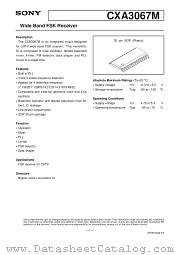 CXA3067 datasheet pdf SONY