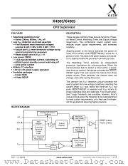 X4003S8-2.7A datasheet pdf Xicor