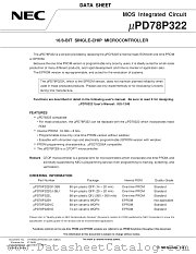 UPD78P322 datasheet pdf NEC
