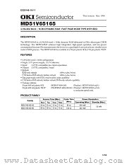 MD51V65165 datasheet pdf OKI electronic eomponets