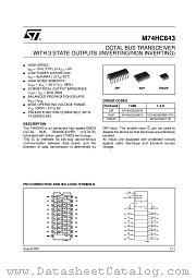 M74HC643 datasheet pdf ST Microelectronics