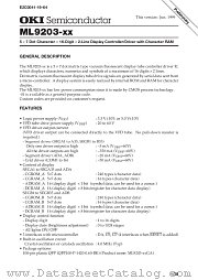 ML9203-XX datasheet pdf OKI electronic eomponets