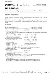 ML9205-01 datasheet pdf OKI electronic eomponets