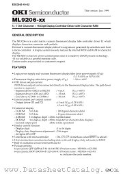 ML9206 datasheet pdf OKI electronic eomponets
