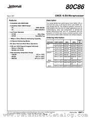 CP80C86 datasheet pdf Intersil